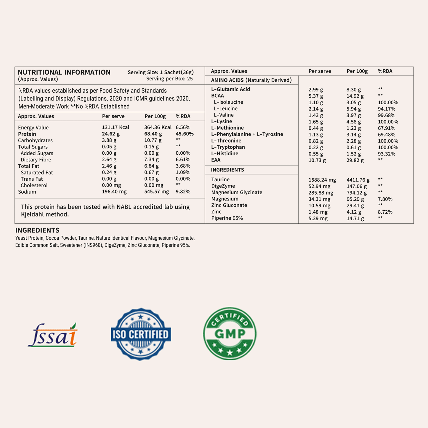 Be Wellness Yeast Protein