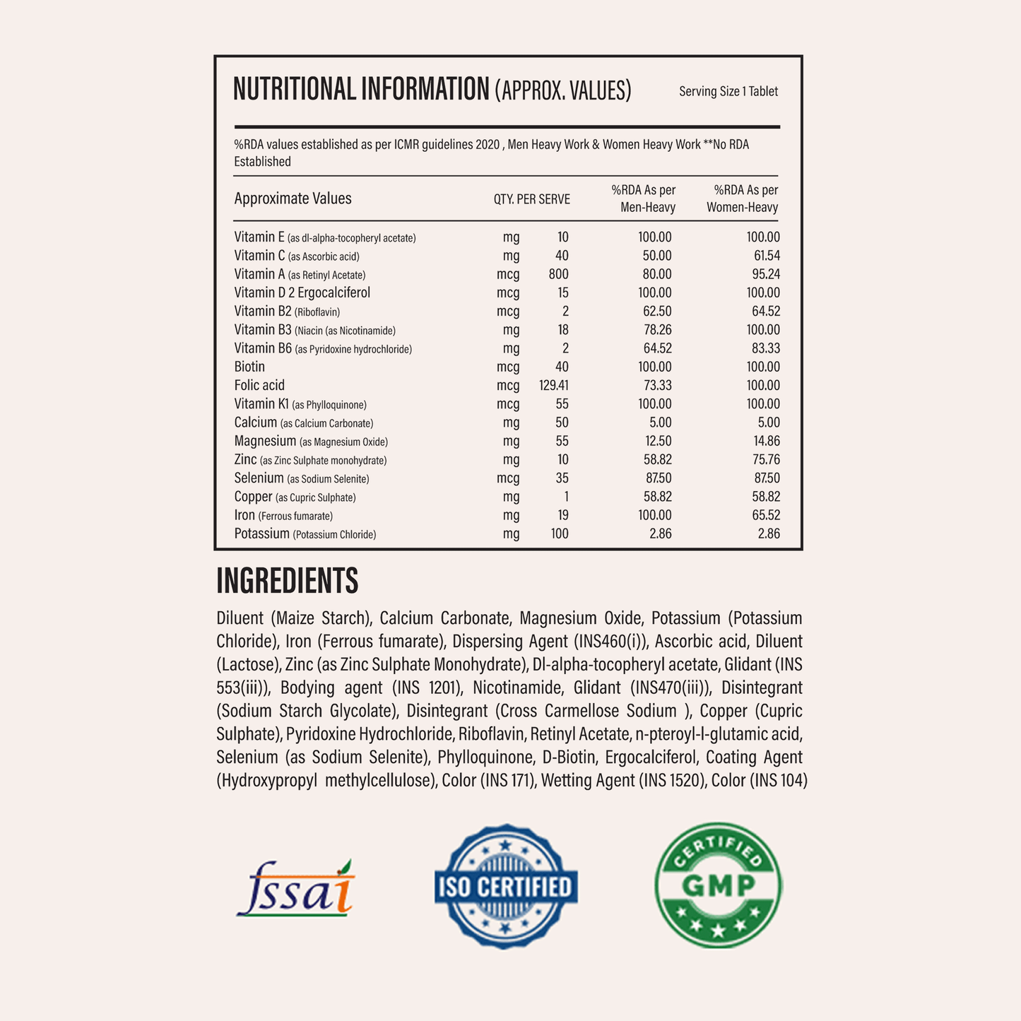 Be. 100% Multivitamin